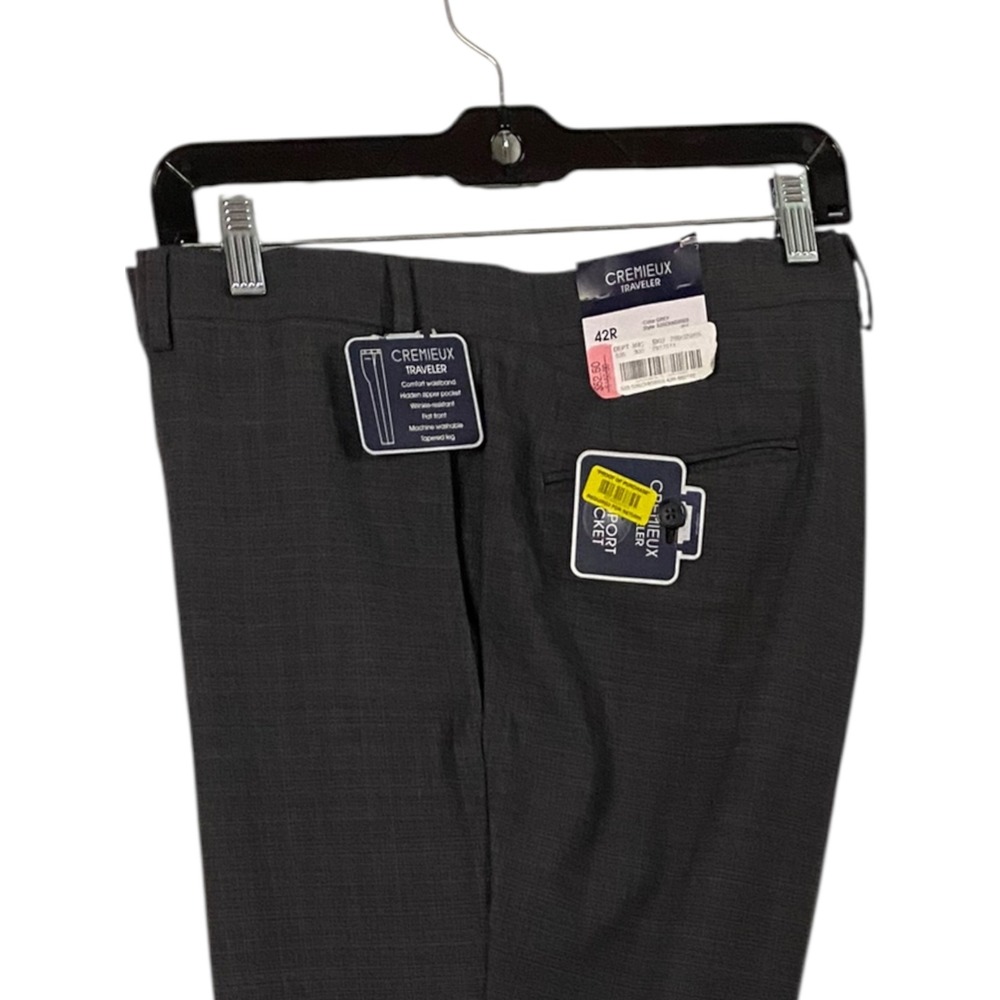 Cremieux Traveler Mens Dress Pants Bundle 42R Navy Charcoal Wool Blend New NWT - Picture 5 of 7